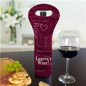 Personalized Word Art Wine Gift Bag