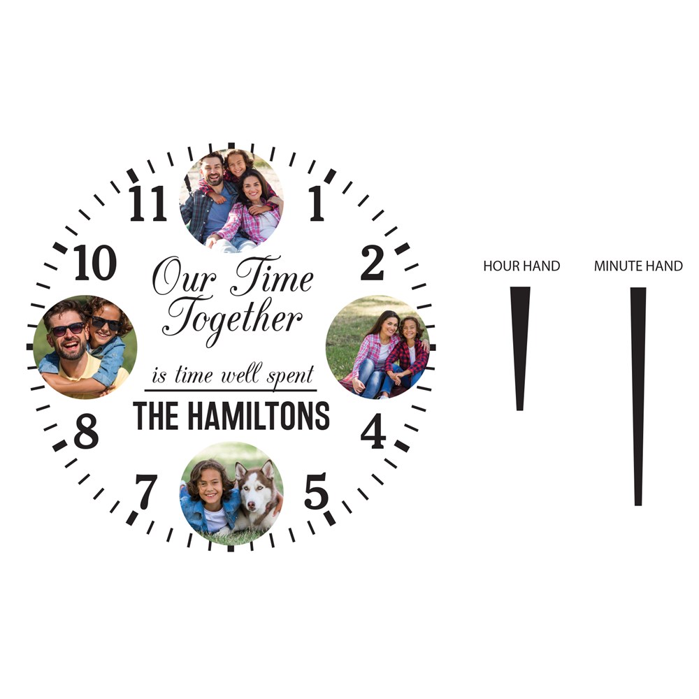 Our Time Together Personalized Wall Clock with Pictures