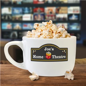 Personalized Home Theatre Bowl With Handle U181123T