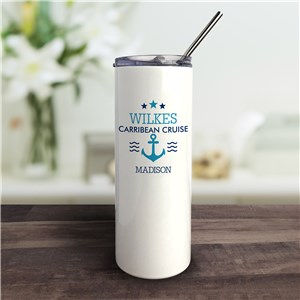 Personalized Summer Family Trips Tumbler with Straw