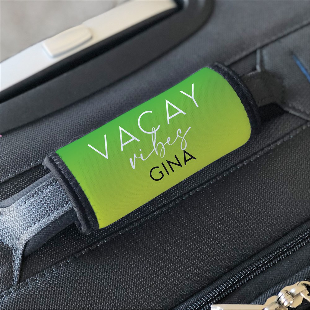 Personalized Colorful Vacay Vibes Luggage Grip