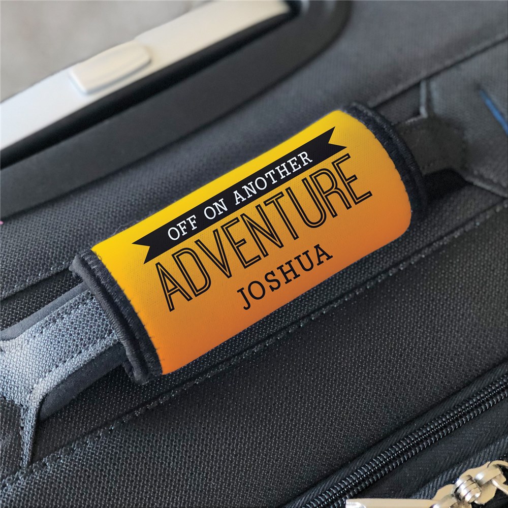 Personalized Off On Another Adventure Luggage Grip