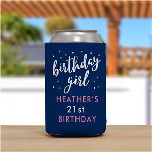 Personalized Birthday Girl Can Cooler