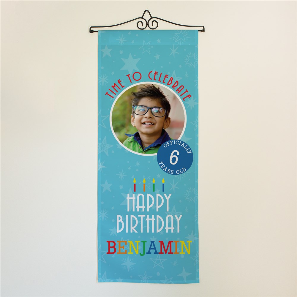 Personalized Happy Birthday Candles Wall Hanging