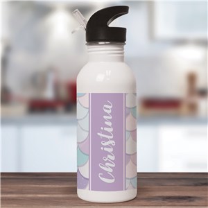 Personalized Mermaid Scales Water Bottle