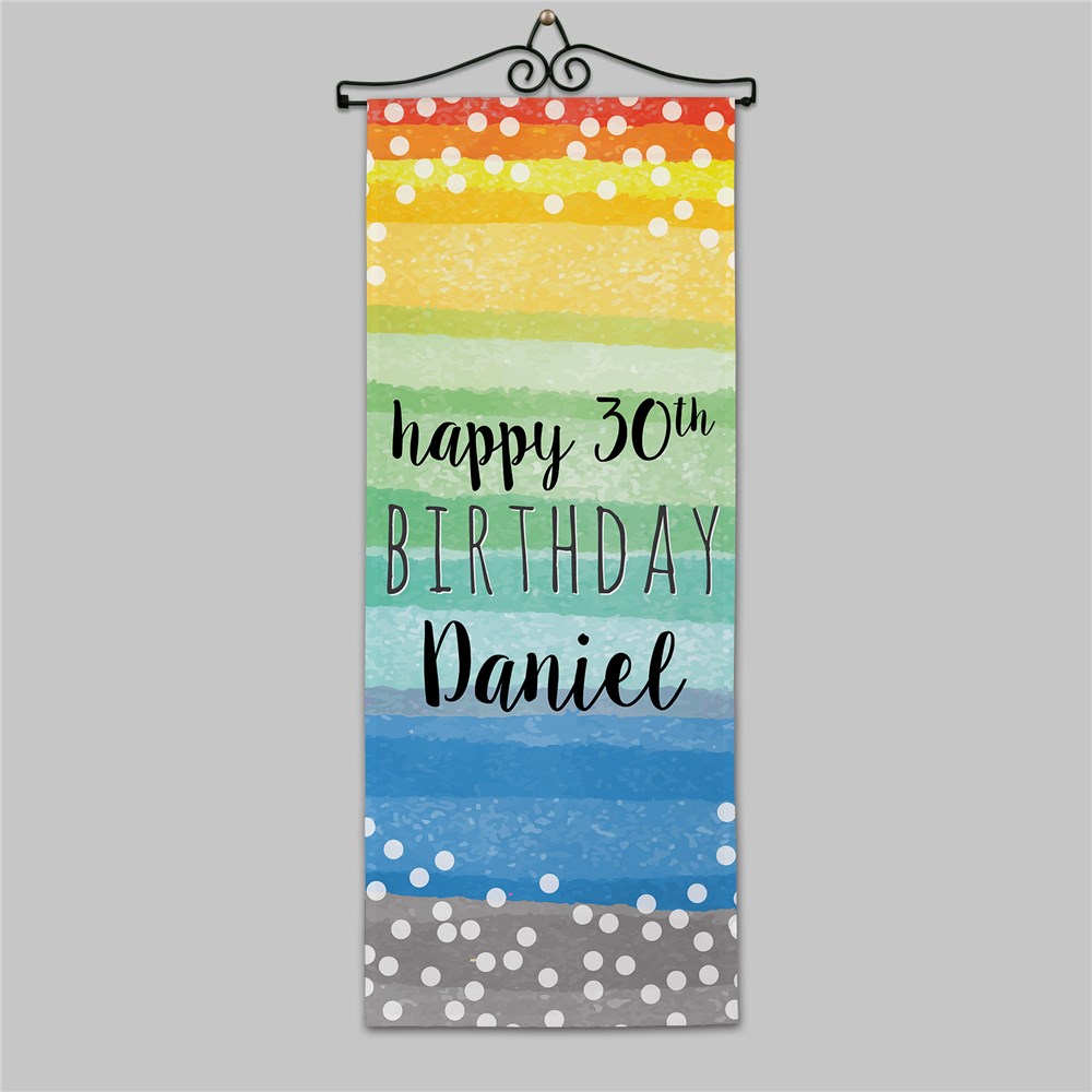 Personalized Watercolor Confetti Wall Hanging