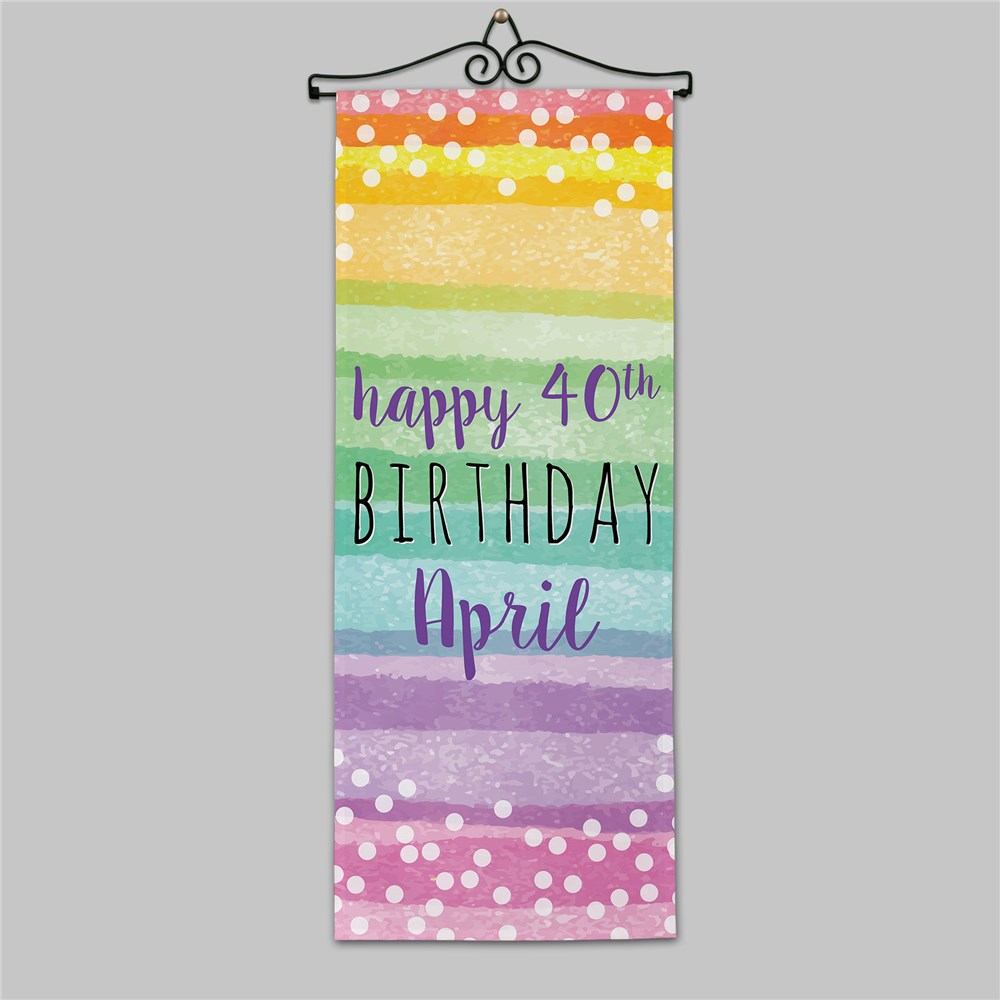 Personalized Watercolor Confetti Wall Hanging