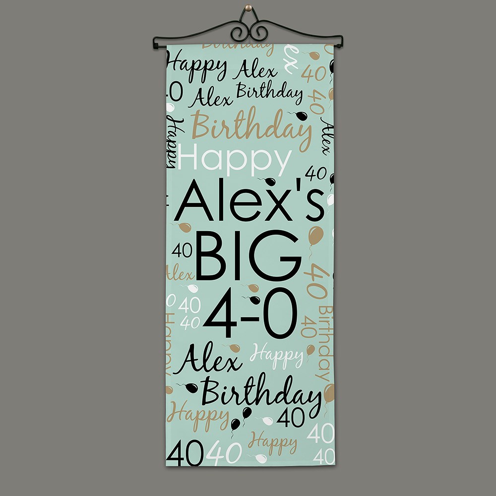 Personalized Birthday Word Art Wall Hanging