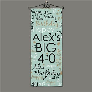 Personalized Birthday Word Art Wall Hanging