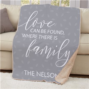 Personalized Love Can Be Found Where There is Family Blanket