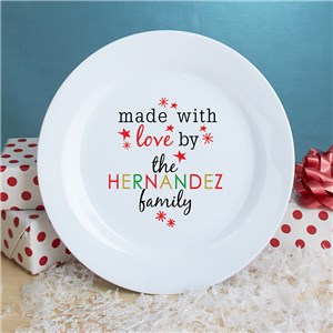 Personalized Made with Love Christmas Plate