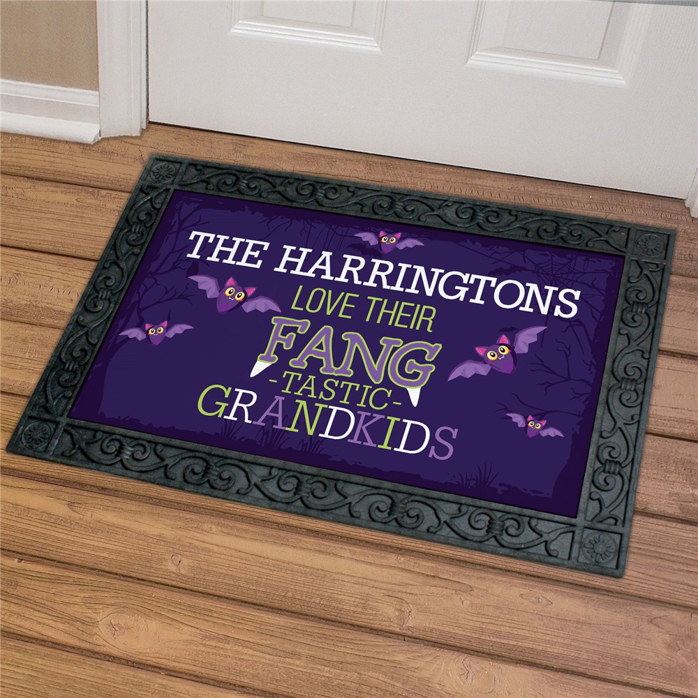 Personalized Love their Fang-Tastic 18x30 Doormat