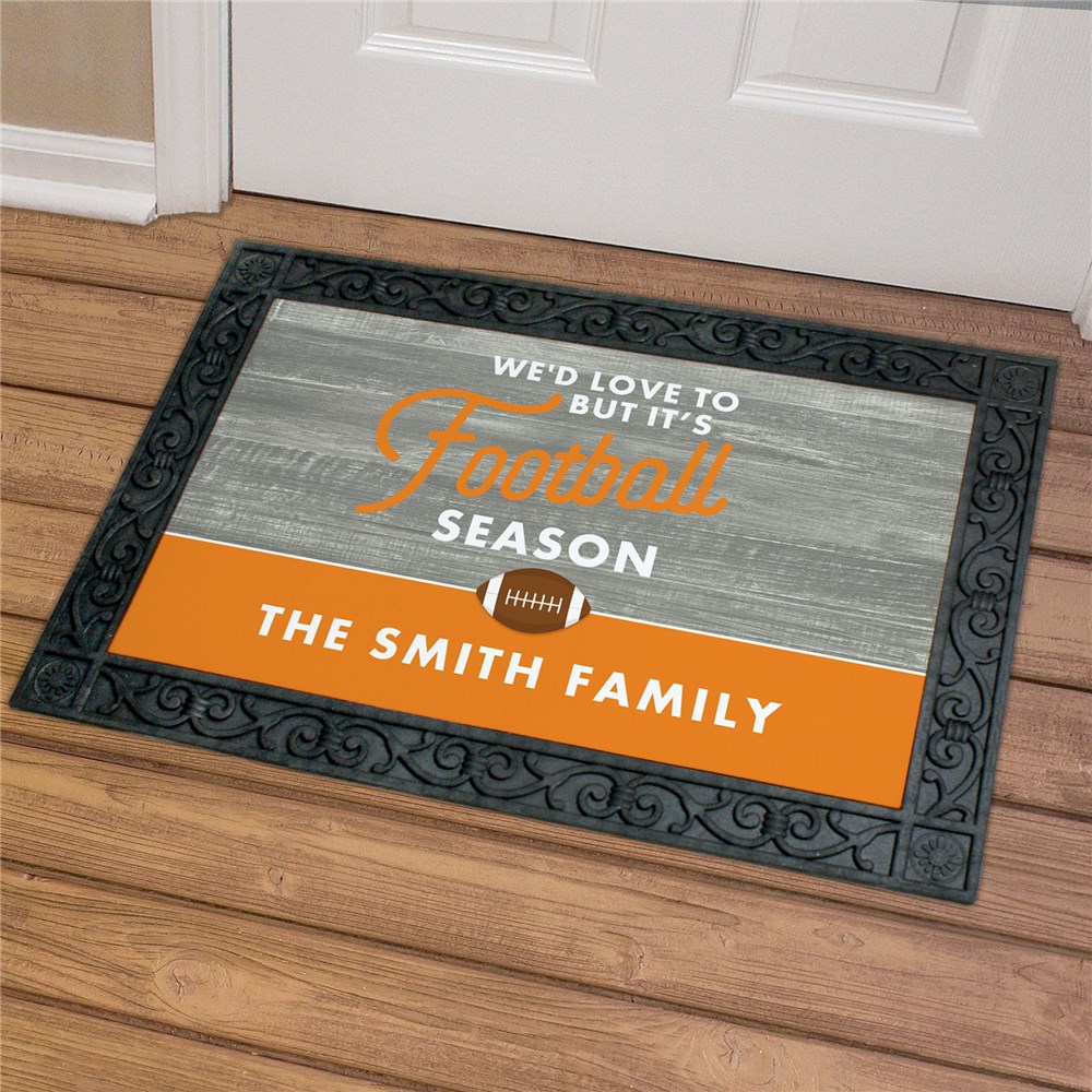 Personalized It's Football Season 18x30 Doormat