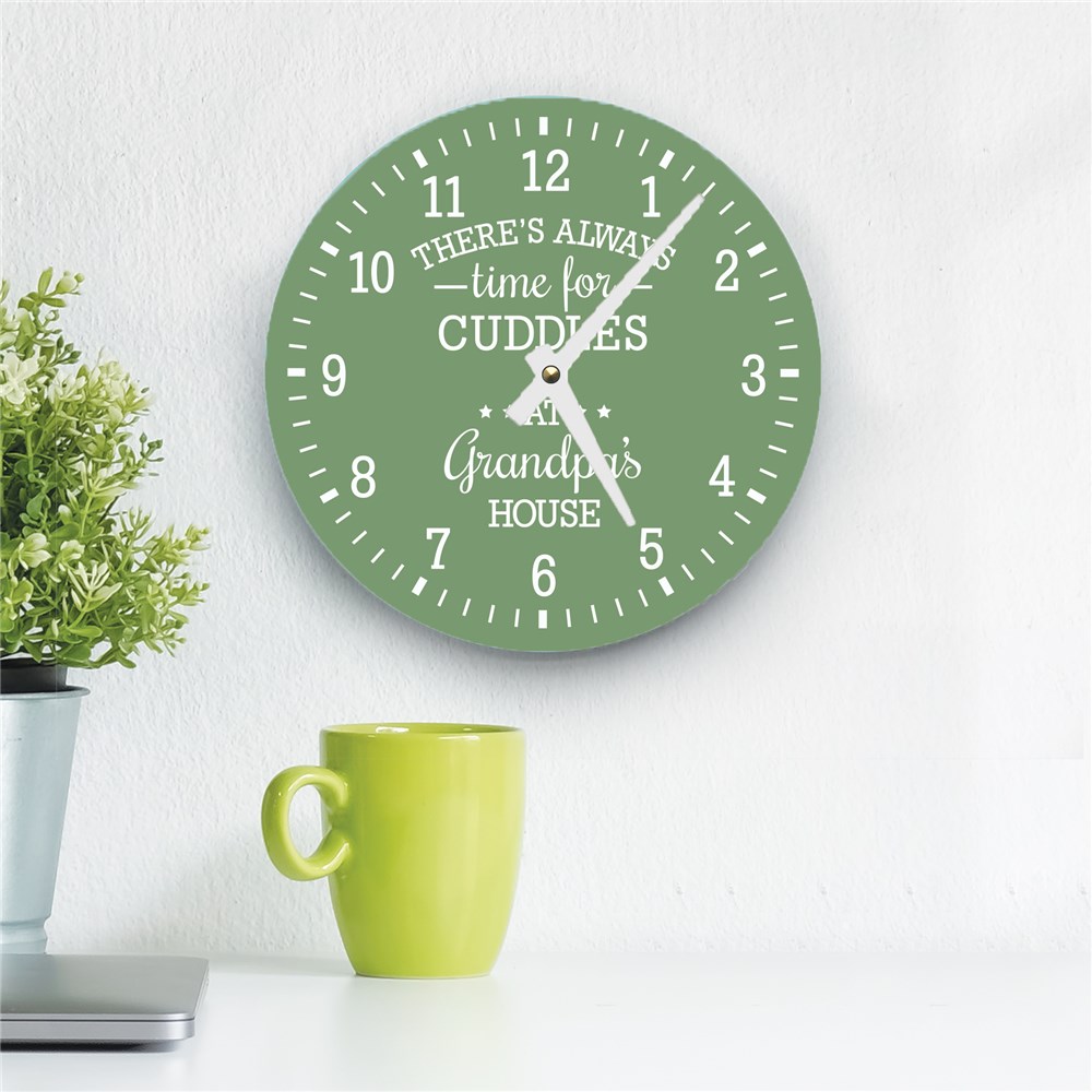 Personalized There's Always Time for Cuddles Wall Clock