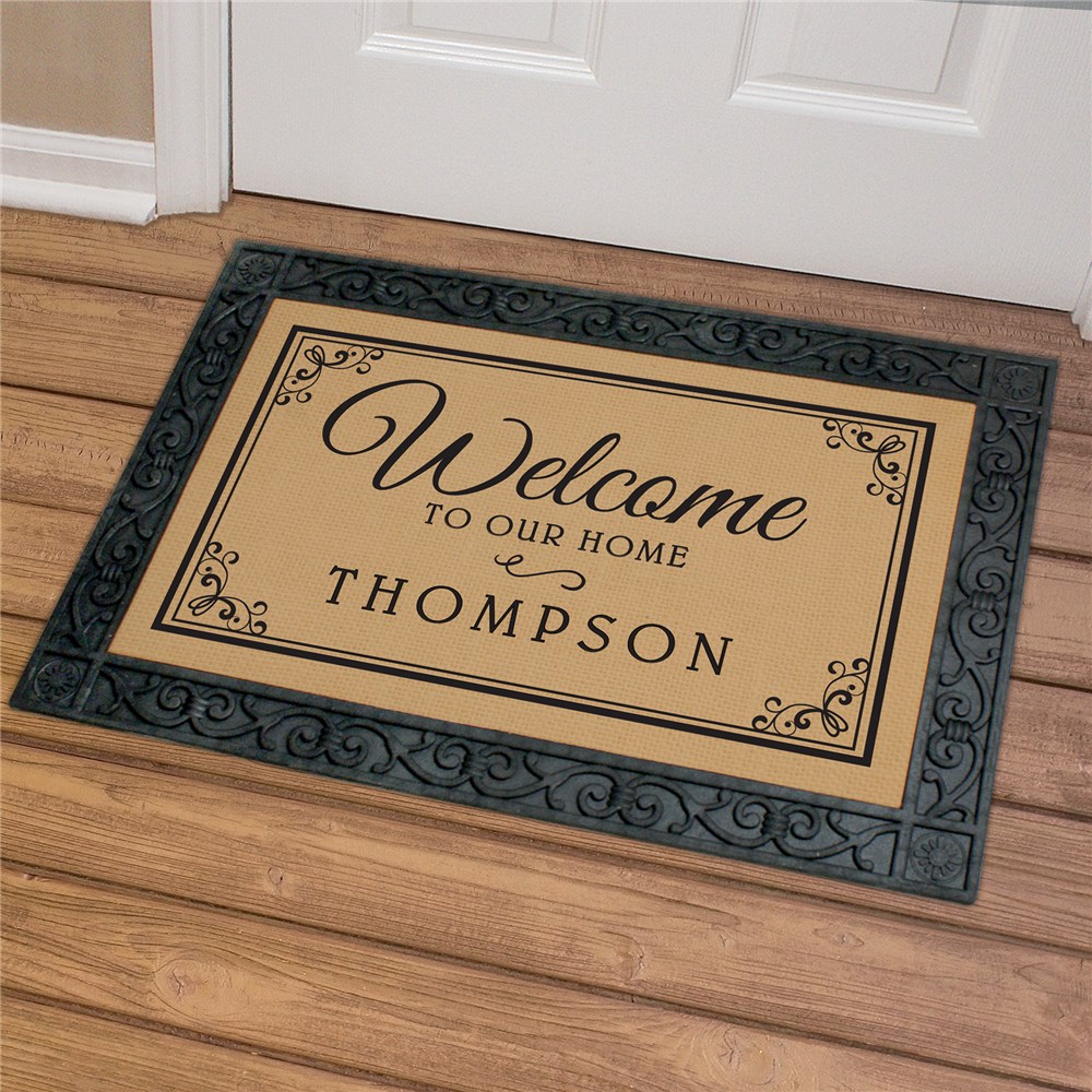 Personalized Welcome to our Home 18x30 Doormat