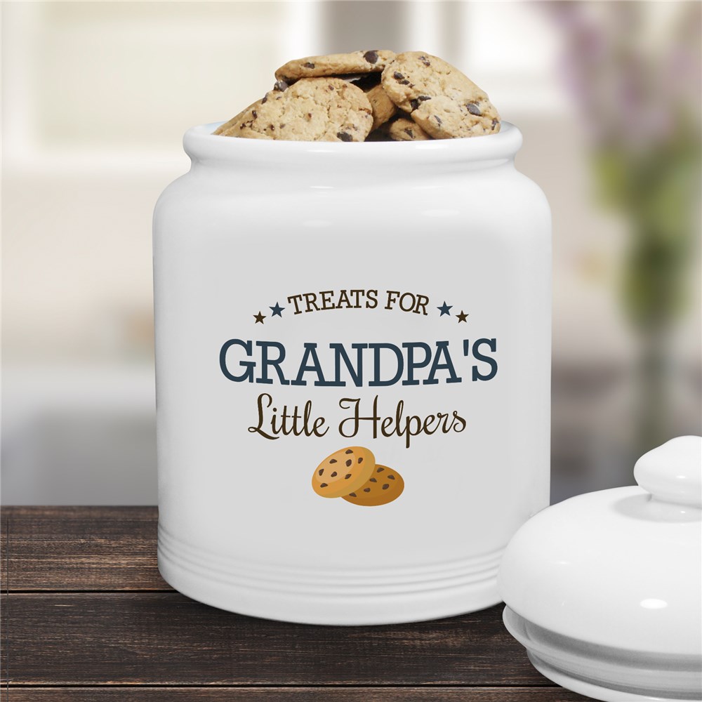Personalized Little Helpers Cookie Jar for Grandparents