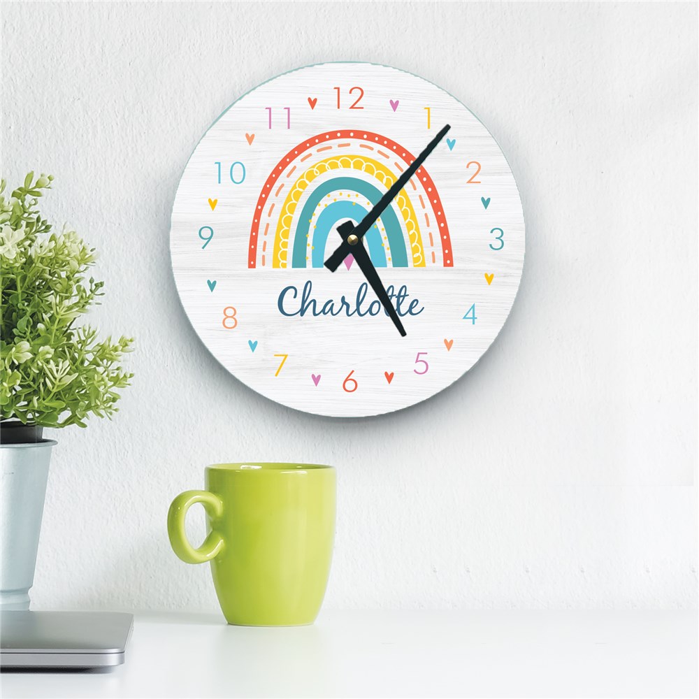 Personalized Rainbow Wall Clock