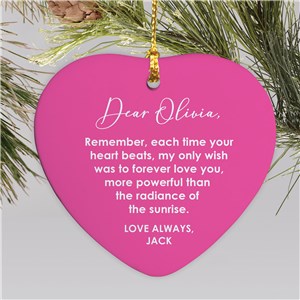 Personalized Heart-Shaped Ornament with Custom Text