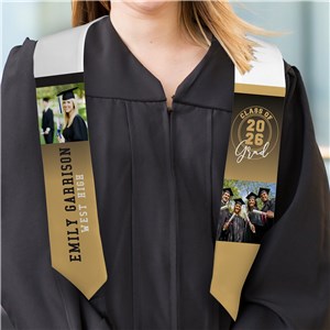 Personalized Graduation Stole with Photo and Custom Text