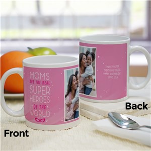 Personalized Moms Are the Real Superheroes Large Coffee Mug