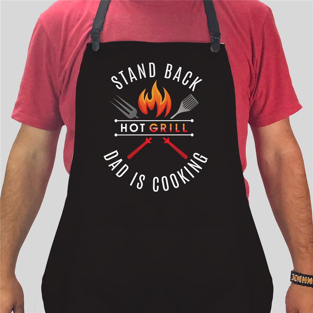 Personalized Stand Back Dad is Cooking Funny Apron
