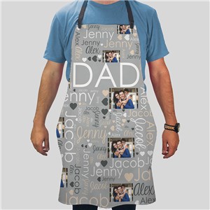 Personalized Dad Photo Word Art Apron U19555130