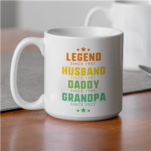 Legend Husband Dad Grandpa Personalized Coffee Mug