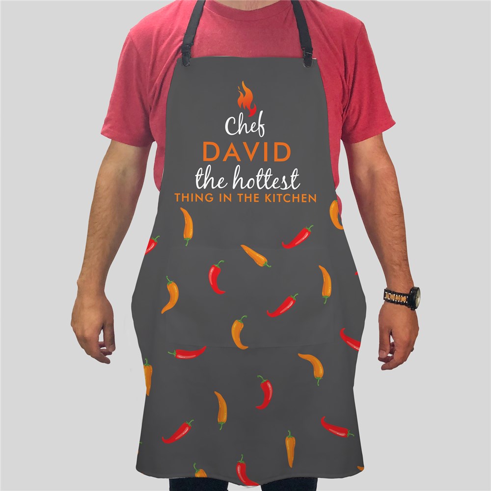 Personalized The Hottest Thing in the Kitchen Chef Apron