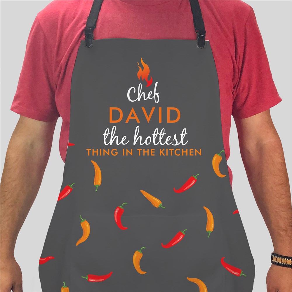 Personalized The Hottest Thing in the Kitchen Chef Apron