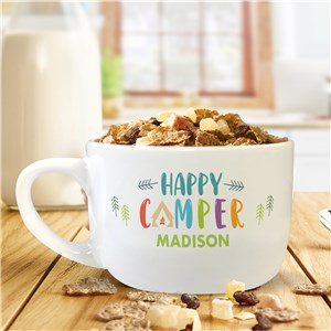 Personalized Happy Camper Bowl with Handle U1967123T
