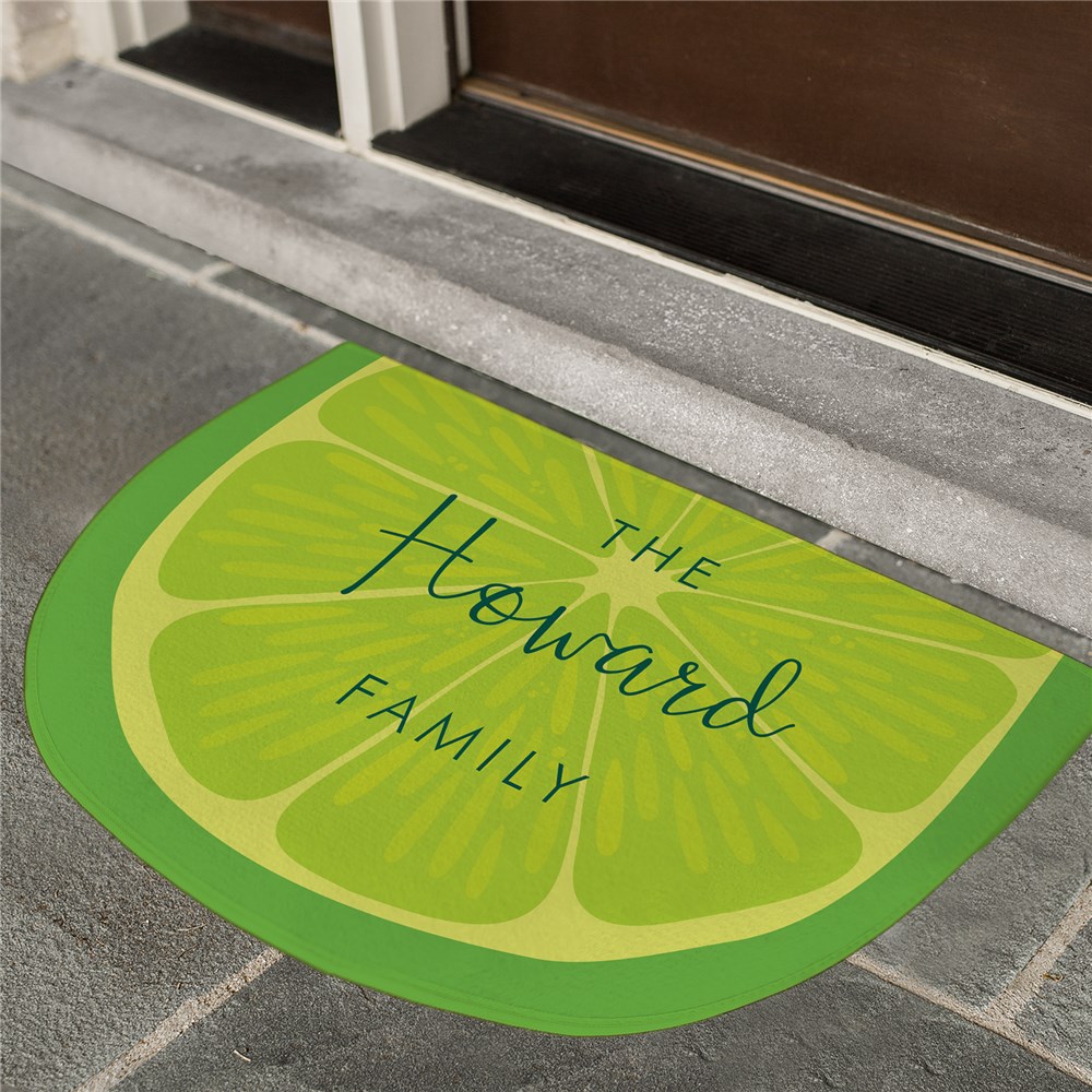 Personalized Fruit-Themed Half-Round Doormat