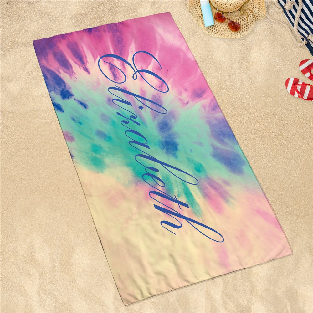 Sand-Free Tie Dye Pastel Beach Towel