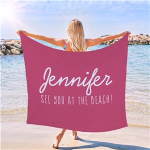 Personalized Any Name & Message 60x72 Beach Towel U19681157