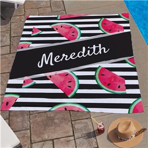 Personalized Watermelon Beach Towel 