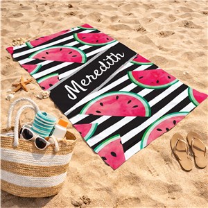 Personalized Watermelon Beach Towel