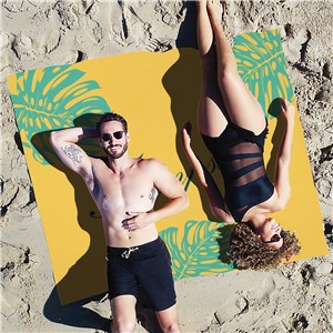 60X72 Tropical Beach Towel With Name