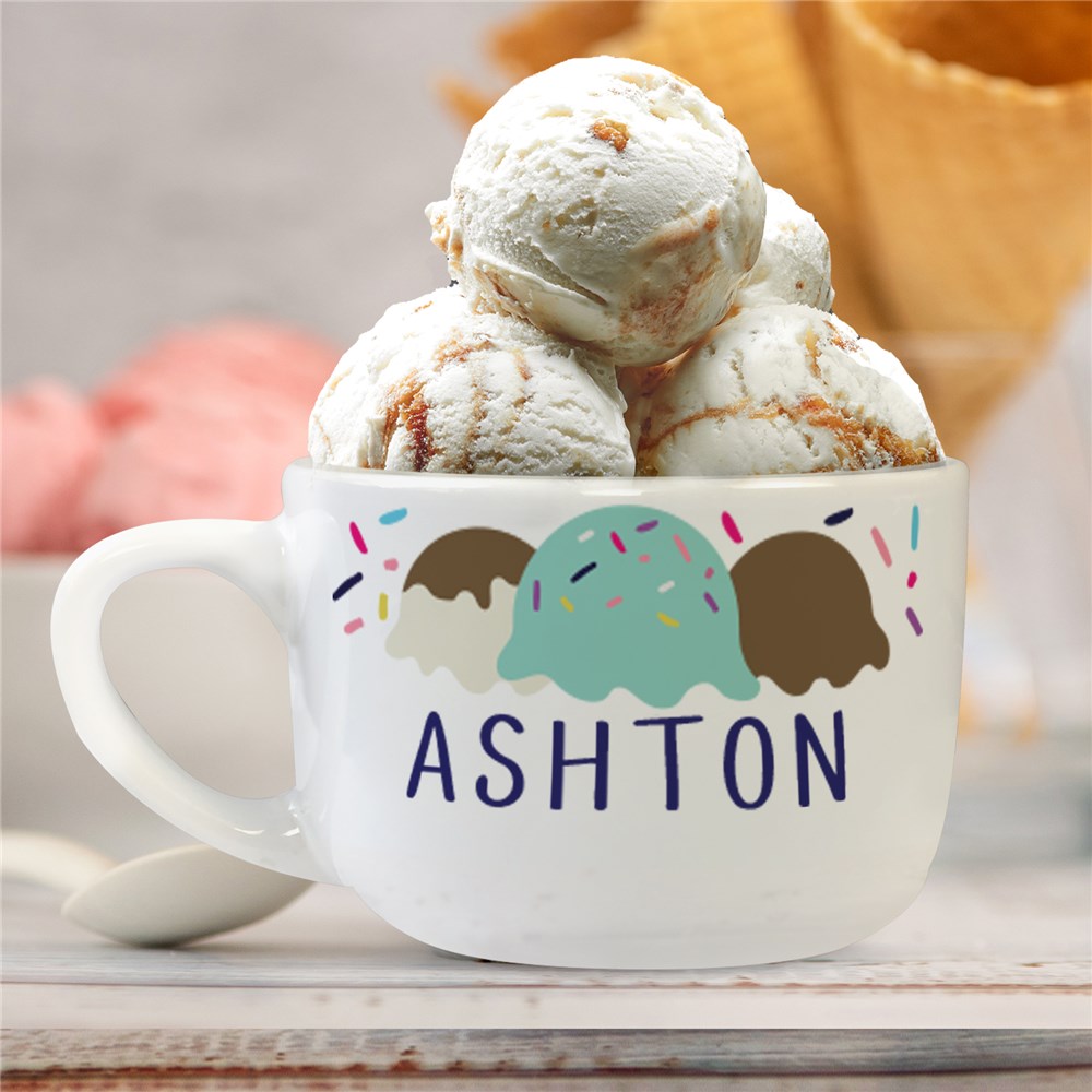 GiftsForYouNow Personalized Scoop Ice Cream Bowl, 24oz.