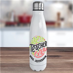 Personalized Best Teacher Ever Insulated Cola Bottle U19776126