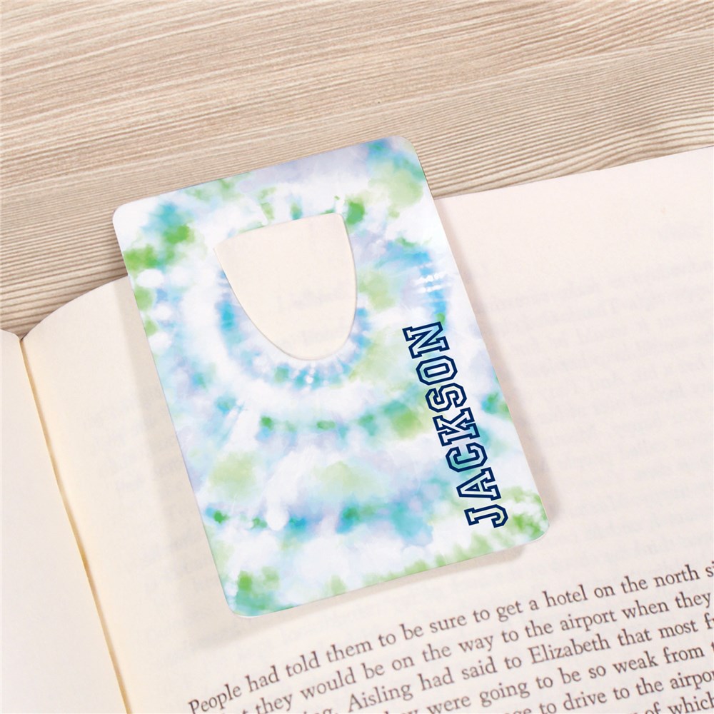 Personalized Tie Dye Kids' Bookmark