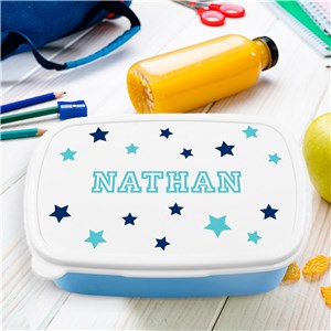 Personalized Kids' Lunch Box With Stars Design