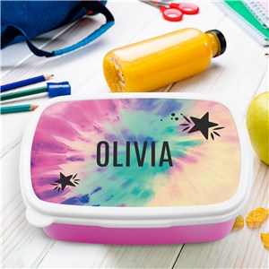 Personalized Tie Dye Sparkle Kids' Lunch Box