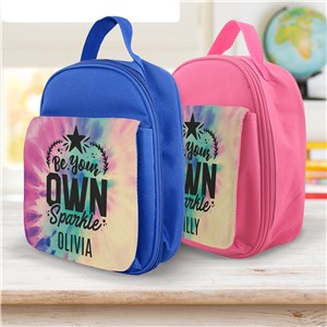 Personalized Be Your Own Sparkle Tie Dye Lunch Bag