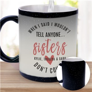 Personalized Sisters Don't Count Color Changing Mug U19923172