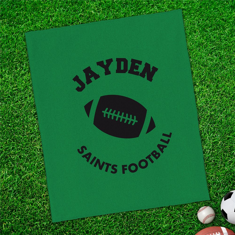 Sweatshirt Blanket with Personalized Sports Team