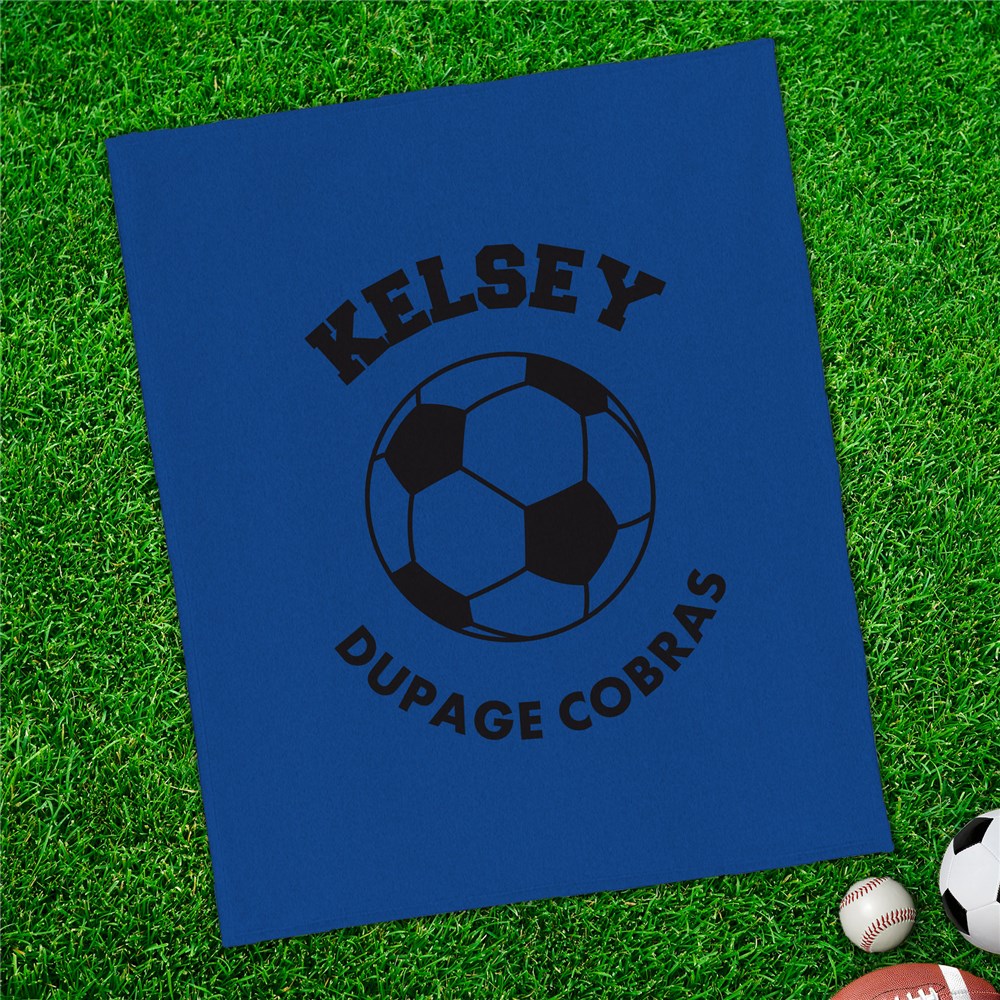 Sweatshirt Blanket with Personalized Sports Team