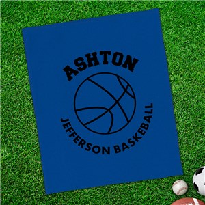 Sweatshirt Blanket with Personalized Sports Team