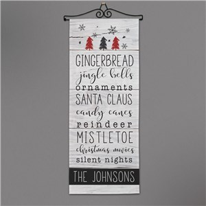 Personalized Christmas Words Wall Hanging U20190111