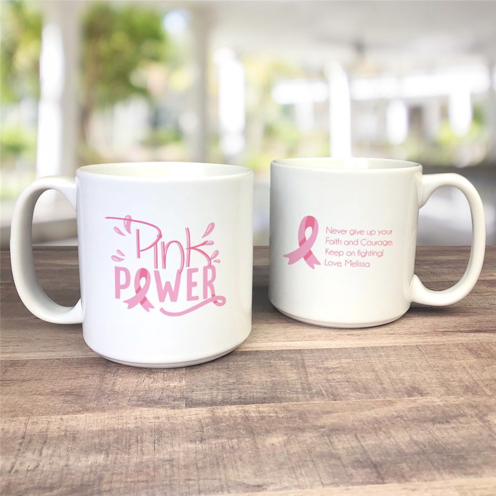 Personalized Pink Power Large Mug