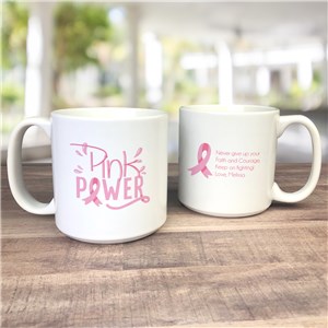 Personalized Pink Power Large Mug