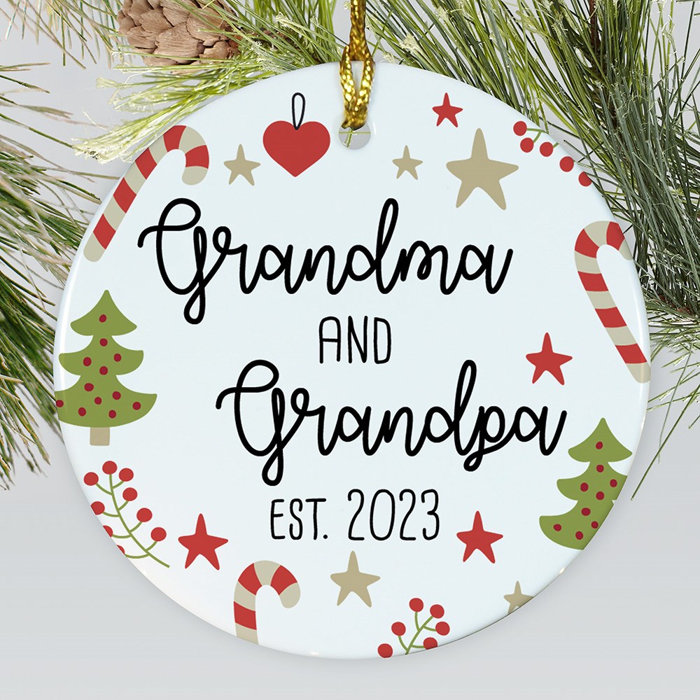 Personalized Title Established Double Sided Round Ornament